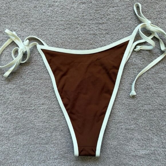 NEW - L*SPACE - Levy Bikini Bottom - NWT - Coffee-Cream - Picture 2 of 4